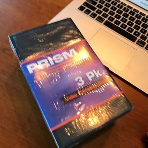 Prism 3 Pack Empty VHS Cassette Storage Cases Full Sleeve Index Labels Included